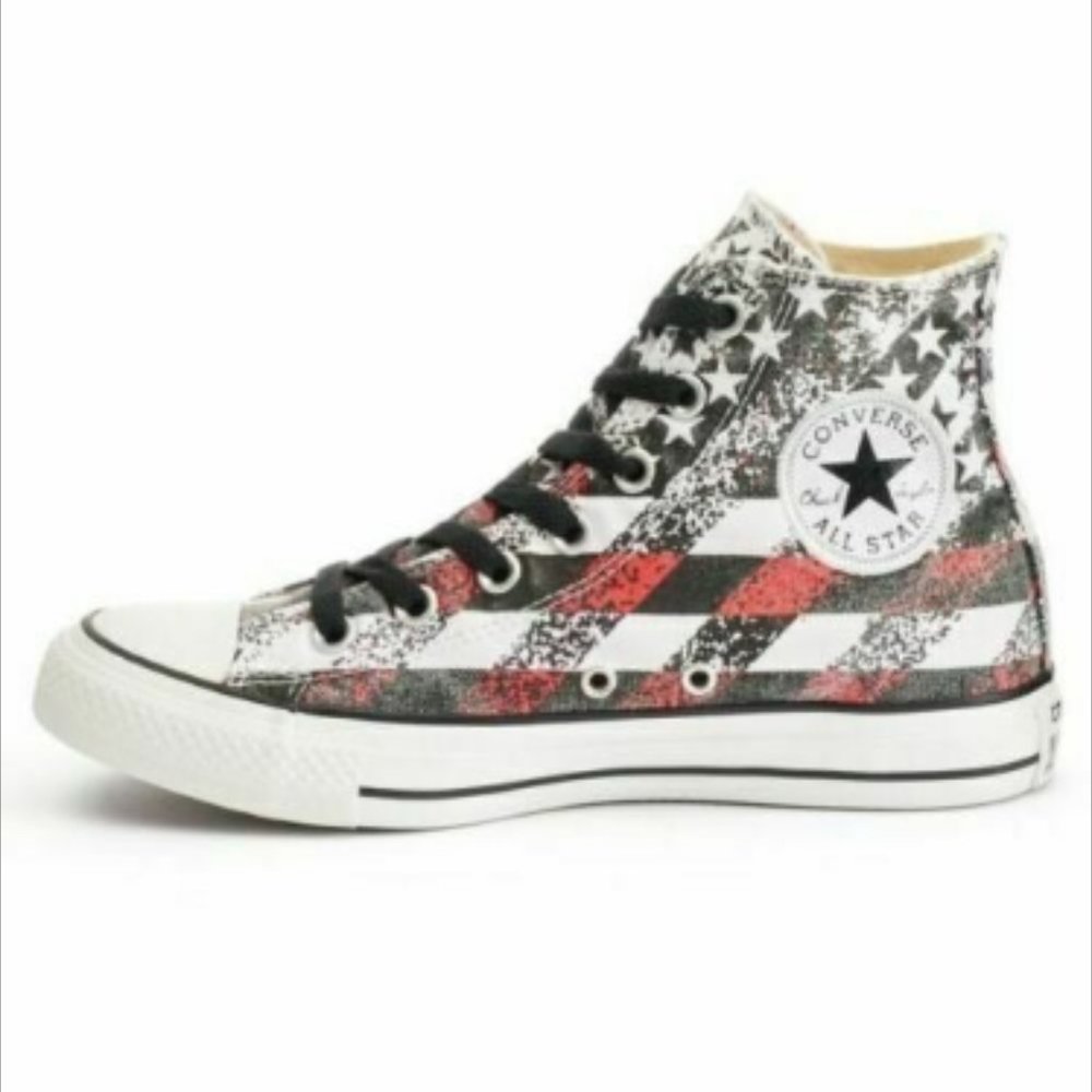 Chuck Taylor CT HI All Stars Stripes Flag Size Men 4  Women 6